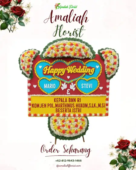 Papan Bunga Pernikahan Sinargalih